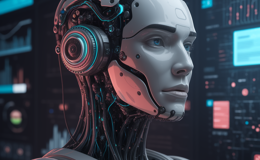 Futuristic AI robot representing customer service automation for small businesses